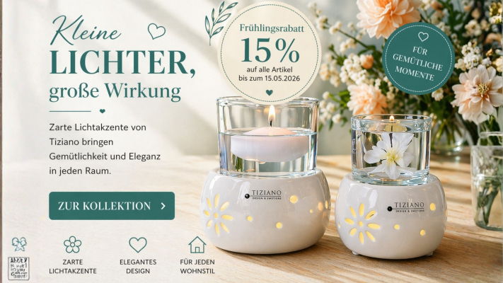 Zarte Lichtakzente von Tiziano bringen Gemütlichkeit und Eleganz in jeden Raum