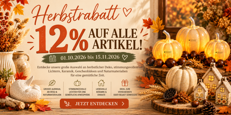 12 % AUF ALLE ARTIKEL- Jetzt Lieblingsstücke für den Herbst entdecken und sparen!