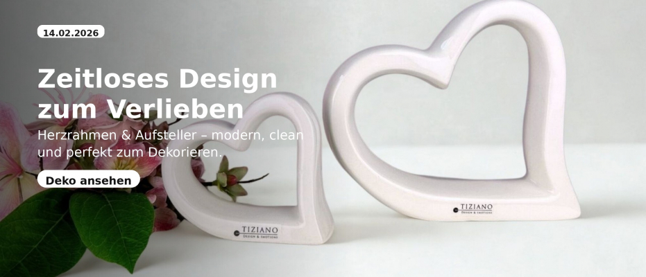Herzrahmen & Aufsteller – modern, clean und perfekt zum Dekorieren. Setze besondere Akzente im Regal, auf der Kommode oder als Geschenkidee.