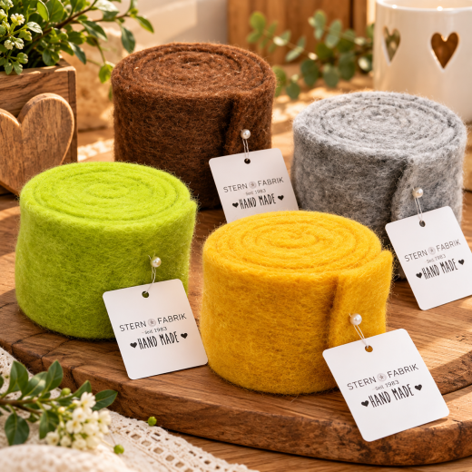 Filzband 5 cm x 1 m in 5 Farben für kreative Ideen