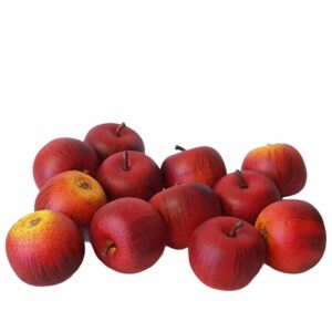 Kunststoff Äpfel Deko – realistisch, Ø 5–7,5 cm, rot/gelb