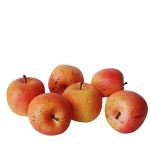 Kunststoff Äpfel Deko – realistisch, Ø 5–7,5 cm, rot/gelb