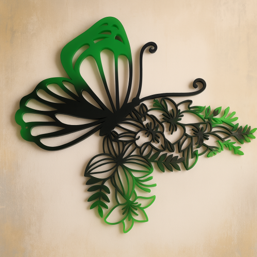 Schmetterling aus Kunstharz – Handgefertigte Wanddekoration