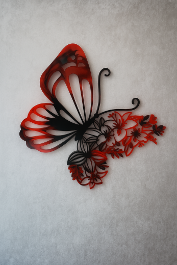 Schmetterling aus Kunstharz – Handgefertigte Wanddekoration