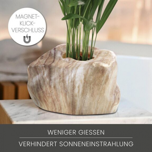 Botanyia Pflanzen-Übertopf im Marmor-Design braun