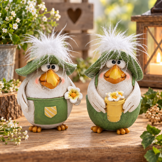 Keramik Vogel | Dekoration für Haus, Garten & Balkon