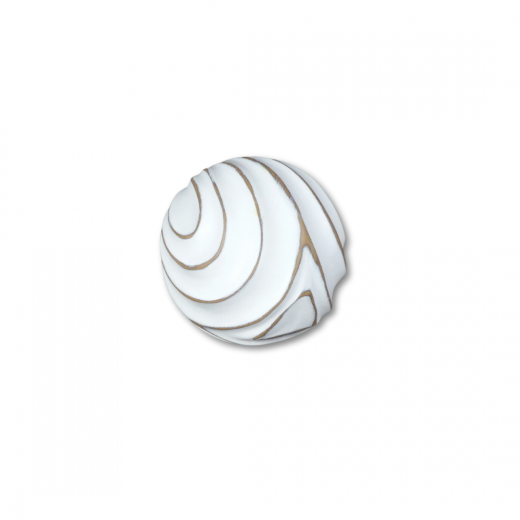 Dekorationsball Polyresin – Zywica-Design Weiß/Braun