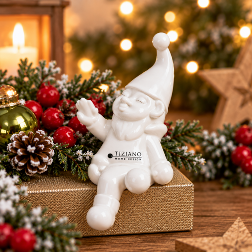 Tiziano Minifiguren Keramik | Engel & Santa in Cremeweiß