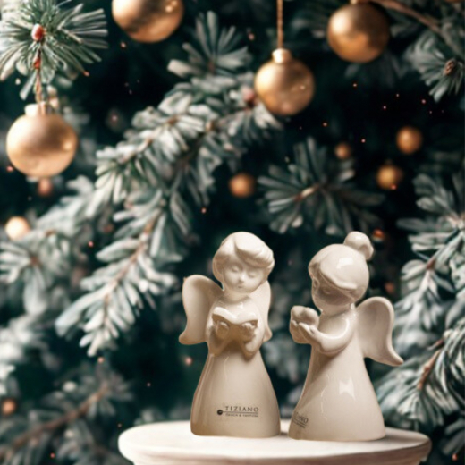 Keramik Engel Eliana – Mit Herz oder Buch, 11-15 cm