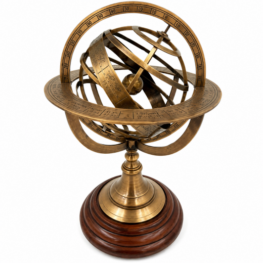 Kugelförmiges Astrolabium – Edle Dekoration & Geschenk