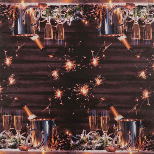 Servietten "Happy New Year" – 33x33 cm, 3-lagig, 20 Stück