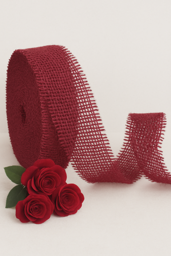 Gestärktes Juteband 40 mm – 5 Farben, 2 Längen wählbar