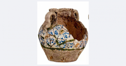 Rustikale Vase 29 cm – Polyresin für Garten & Balkon