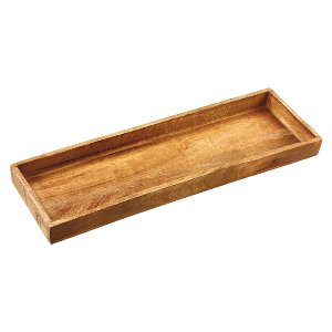 Rechteckiges Holztablett in Natur, 50 cm oder 55 cm