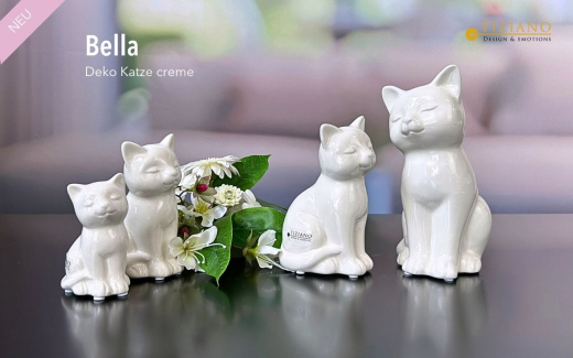 Katze Bella von Tiziano – 4 Größen in Creme