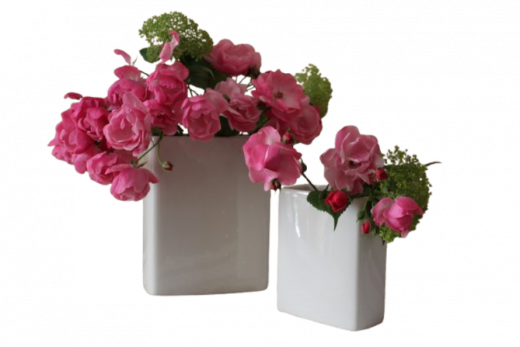 Vase Crosia schmal – Creme, 14 cm & 19 cm