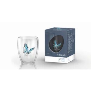 Doppelwandiges Isolierglas mit Schmetterlings-Motiv & Schwebe-Effekt