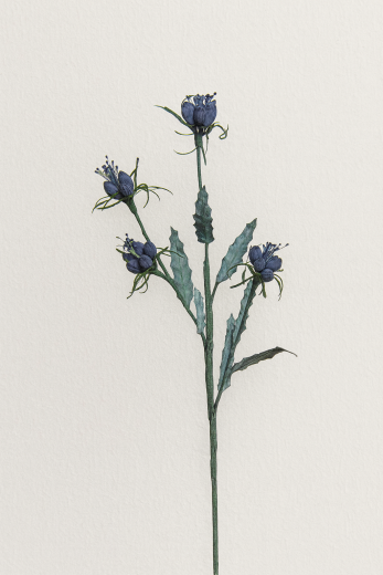 Beerenzweig blaugrau – 55 cm Seidenblume mit Drahtkante