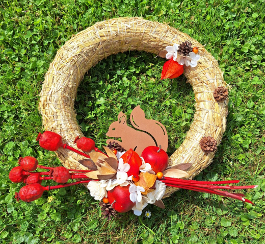 Strohkranz natur 35 cm – ideal zum Basteln & Dekorieren