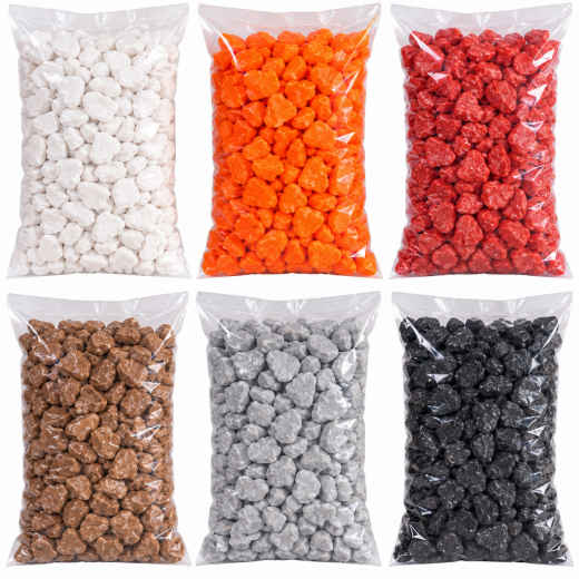 Dekosteine 1 kg, 9–13 mm, 6 Farben für Ihr Zuhause