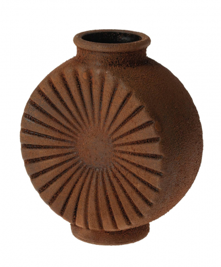 Vase „Sonne“ rostbraun 18 cm – stilvolle Dekoidee