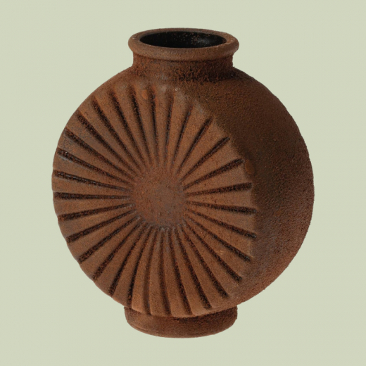 Vase „Sonne“ rostbraun 18 cm – stilvolle Dekoidee