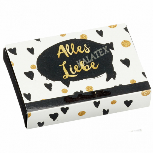 Geldgeschenk-Box schwarz-gold – 4-fach sortiert, mit Umschlag