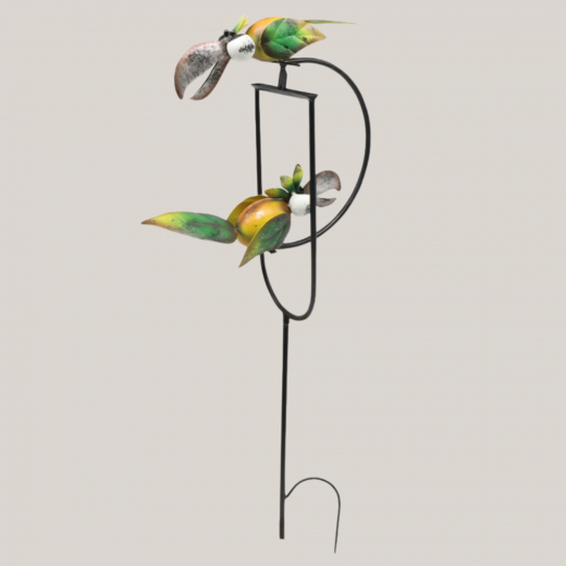 Windspiel Schaukel Tukan 134 cm – Deko für Garten & Balkon