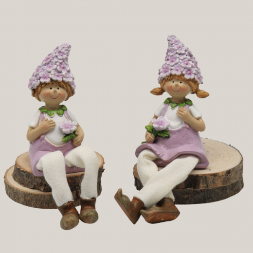 Blumenkinder aus Polyresin, 18 cm