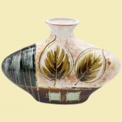 Vase Blatt 21 cm – Ovale Deko-Vase im Naturdesign!