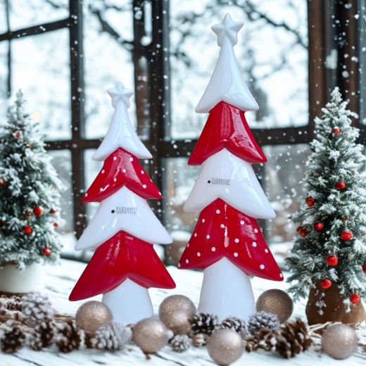 Deko-Baum Medora – Weihnachtsdeko in Rot & Creme