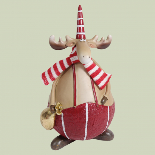 Rentier Elias – Lustige Weihnachtsfigur aus Polyresin