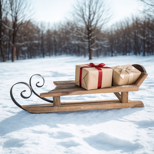 Deko-Schlitten aus Holz