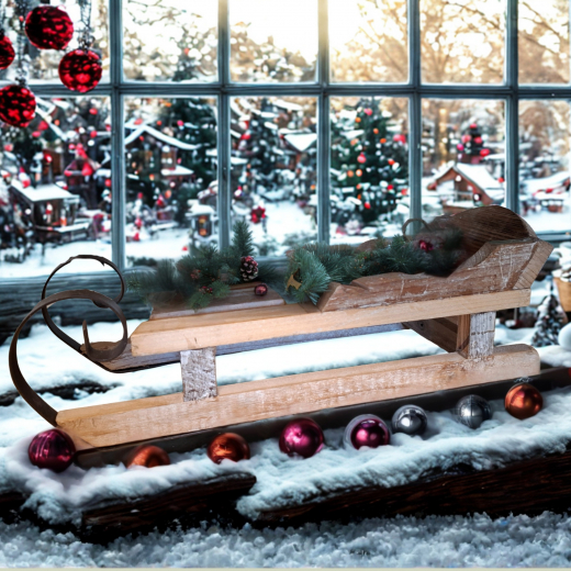 Deko-Schlitten aus Holz