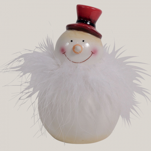 Schneemann aus Keramik – Dekoration & Geschenkidee