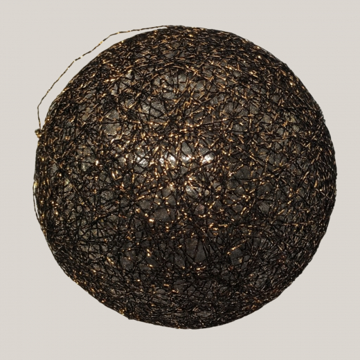 LED-Lichterkette mit Kugeln – Bronze & Silber, batteriebetrieben