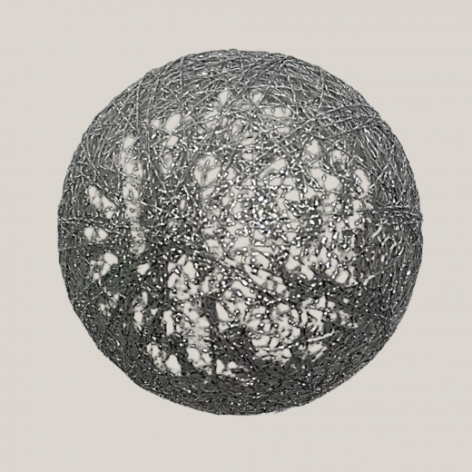 LED-Lichterkette mit Kugeln – Bronze & Silber, batteriebetrieben