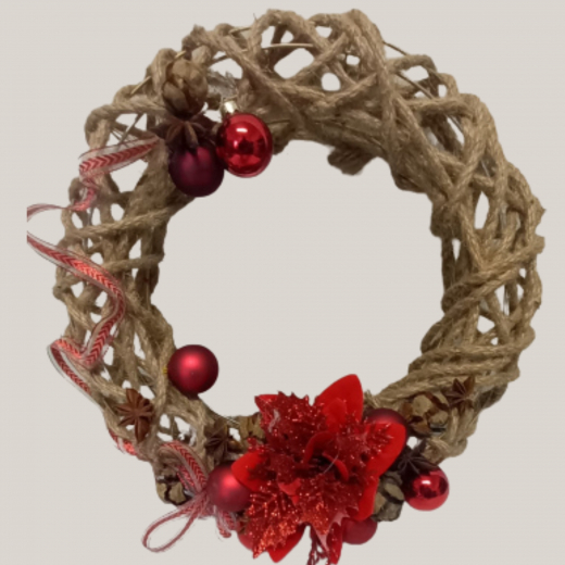 Weihnachtlich dekorierter Türkranz – Deko 30 cm