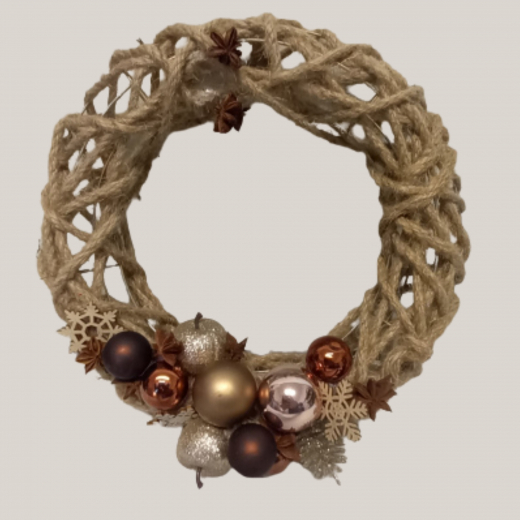 Weihnachtlich dekorierter Türkranz – Deko 30 cm