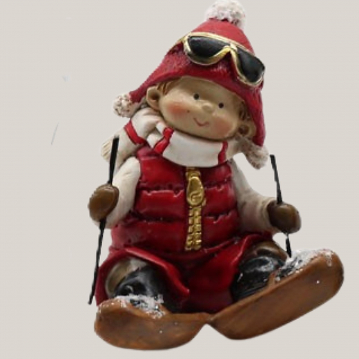 Ski Figuren Lisa & Lutz – Winterliche Keramikdeko