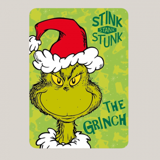 The Grinch Kuscheldecke „Stink Christmas“ – Fleece-Decke 100×140 cm