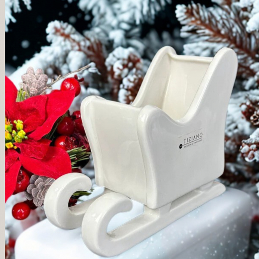 Tiziano Schlitten Arvello – Keramik mit Geschenkbox