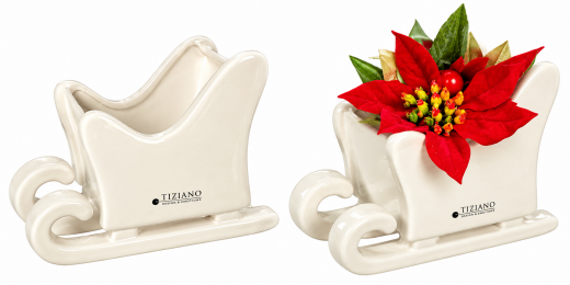 Tiziano Schlitten Arvello – Keramik mit Geschenkbox