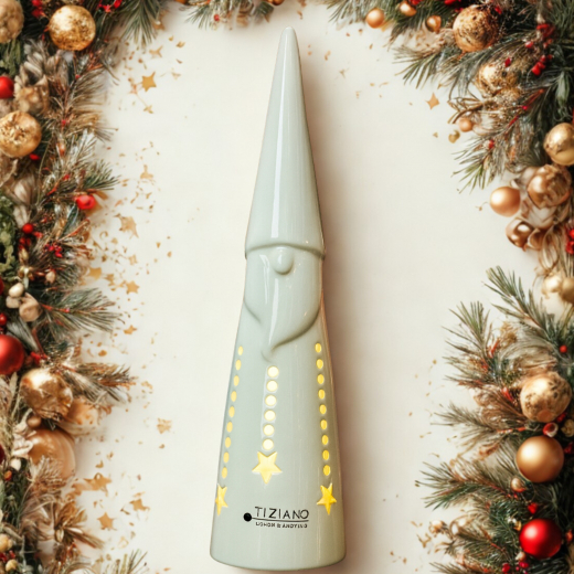 Tiziano Santa Claus Calante 25 cm – mit LED & Timer als Geschenk verpackt