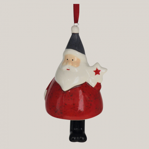 Keramik-Anhänger Santa Claus – Weihnachtsdeko (10,2 cm)