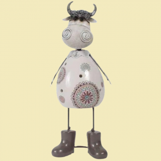 Keramik Teelichthalter Kuh Molly – witzige Dekofigur