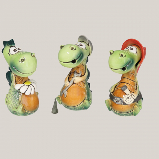 Räucherfigur Drache aus Keramik – 14 cm, 3 Varianten