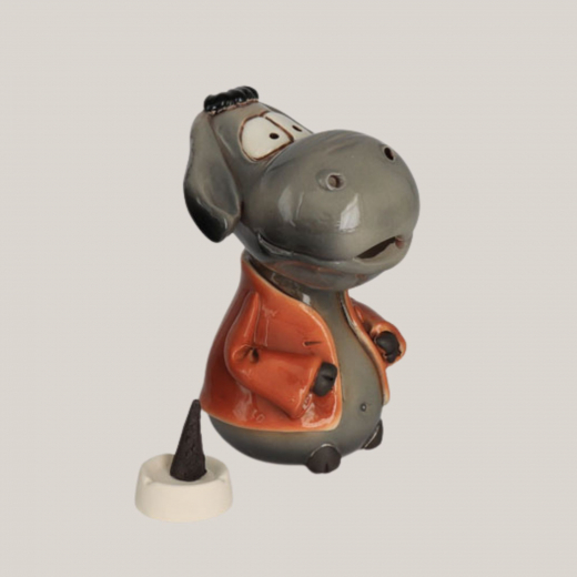 Räucherfigur Esel aus Keramik – 14 cm, 3 Varianten