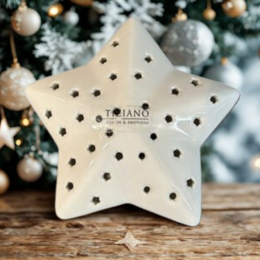 Tiziano Home Design Stern Lazio mit LED aus Keramik