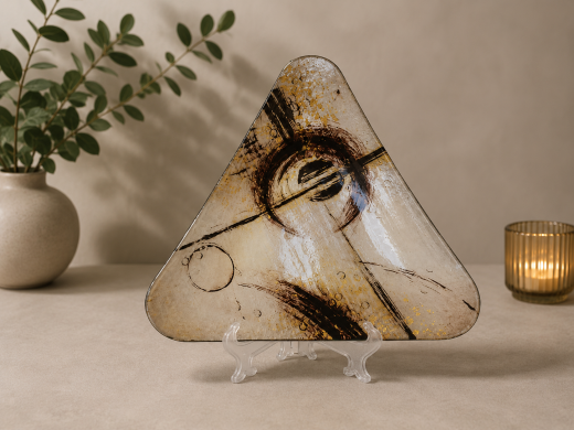 Glas Deko Set mit goldenen Akzenten | Modernes Design